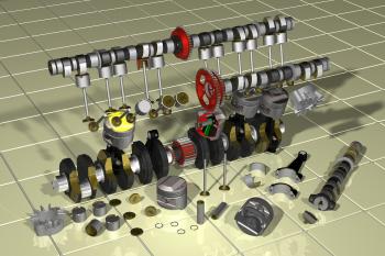 Parts i components d'un motor tèrmic