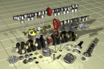 Parts i components d'un motor tèrmic